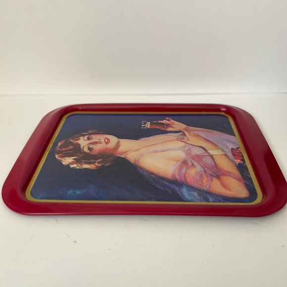 Coca-Cola Co 1927 Calendar Girl Tin Tray Ltd Canadian Edition 1974 Vintage - Picture 7 of 10